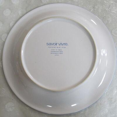 3 Plates, 4 Saucers, Savior Vivre Portofino Blue, Japan