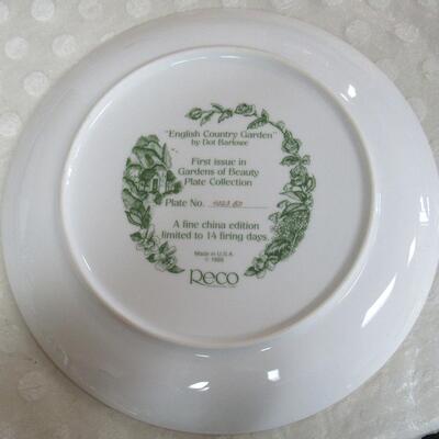 2 Vintage Gardens of Beauty Plates, Dutch Country Garden and English Country Garden