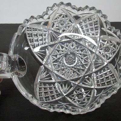 Vintage Cut Glass Small Nappy