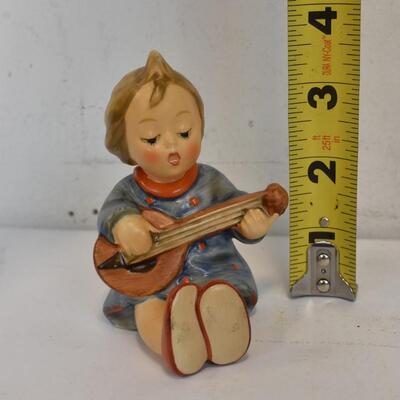 3 MI Hummel Figurines: Joyful,  Boy with Horn, & School Girl. Vintage 1979-80