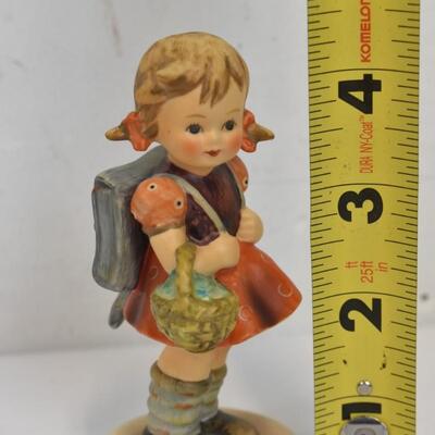 3 MI Hummel Figurines: Joyful,  Boy with Horn, & School Girl. Vintage 1979-80