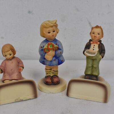 3 MI Hummel Figurines #239/A Girl with Flowers & 2 Unknown 1990-1999