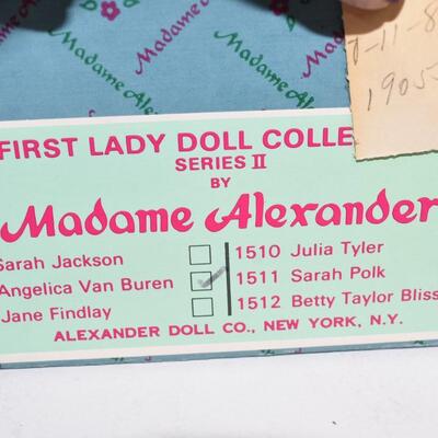Madame Alexander Doll First Lady Collection Sarah Polk. With Box - Vintage