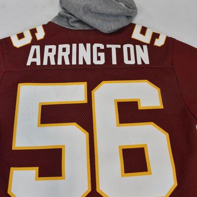 Redskins Arrington #56 Hoodie with Jersey Look, Size Medium