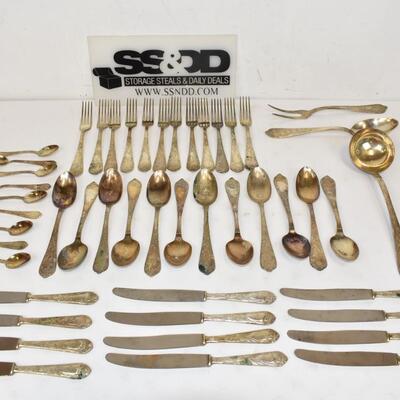 48 pc Silver Plated Flatware