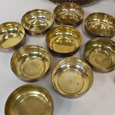 14 Piece Silver Plated Bowls and Plates