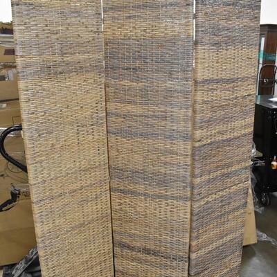 Wicker Foldable Room Divider Screen