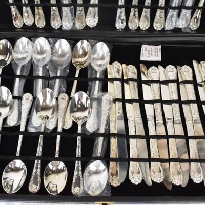 61 Piece Flatware, Silver Plated