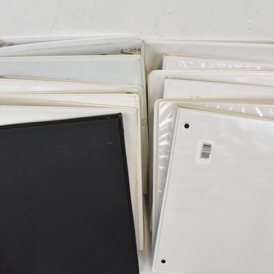 19 Binders and folders, 11 White Binders