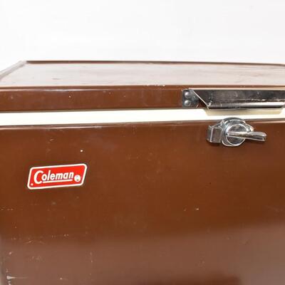 Coleman Metal Side Cooler, Brown - Vintage?