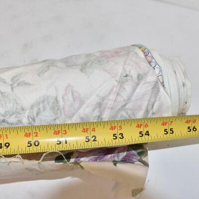 Bolt of Floral Fabric. Yardage Unknown, see photos
