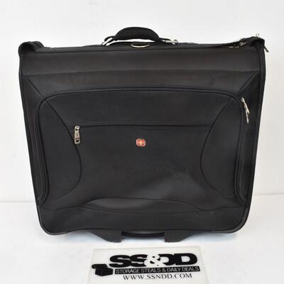 Swiss Gear Folding Suitcase Garment Bag with Telescoping Handle & Wheels
