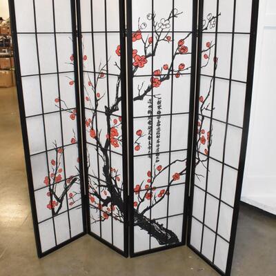 4 Panel Room Divider Privacy Screen 70