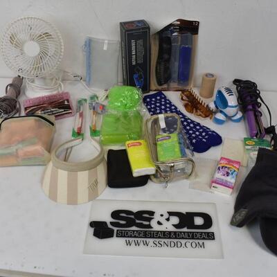 20+ personal Care and Accessories, Combes, Tissues, Small White Fan