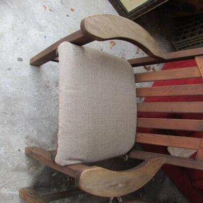 Pair of Solid Wood Outdoor Chairs