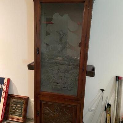 HANDCRAFTED ONE OF A KIND GUN FISHING CABINET FROM SPAIN. 84" H X 38" W X 19" D. PICS DO NOT DO THIS JUSTICE. BUY IT NOW...