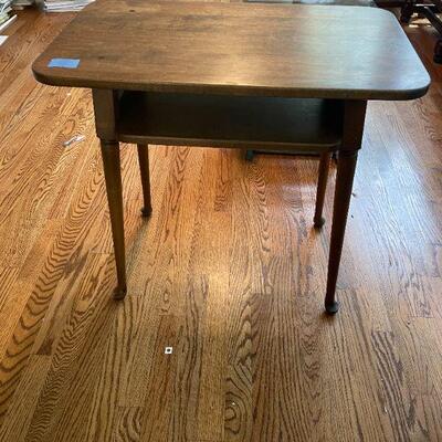 PAIR OF VINTAGE WOOD TELEPHONE NIGHT STAND TABLES. 16