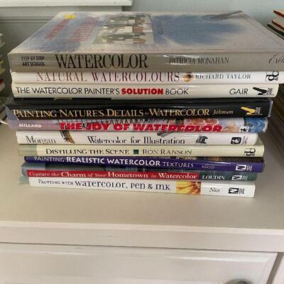 LOT OF 10 WATERCOLOR BOOKS. BUY IT NOW $30