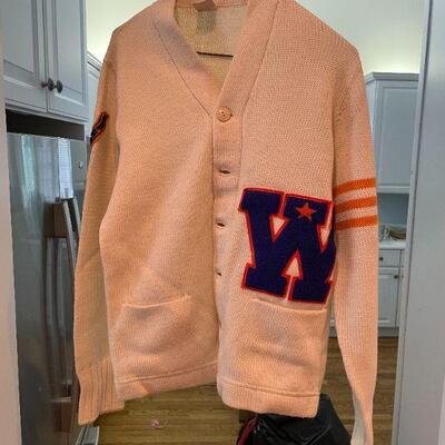 VINTAGE LETTERMAN SWEATER. BUY IT NOW $30