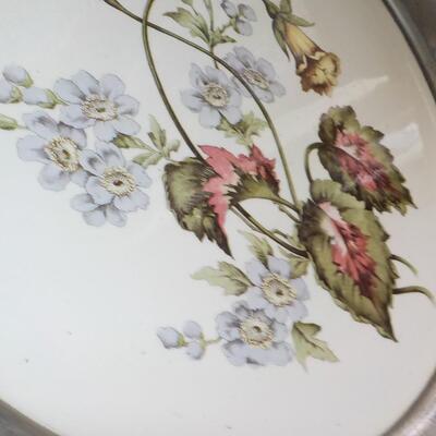Vintage engraved on porcelain serving platter.