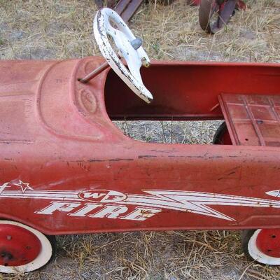 #1 Vintage Western Flyer Fire Chief pedal car 