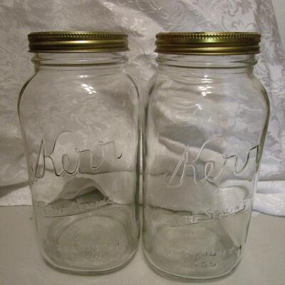 #63 Two half gallon jars wide mouth