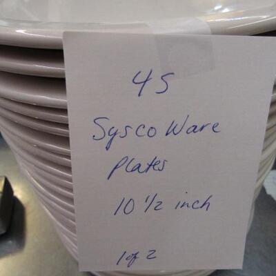 45 Sysco Ware Plates- 10 1/2 Inch (Choice #1 of 2)