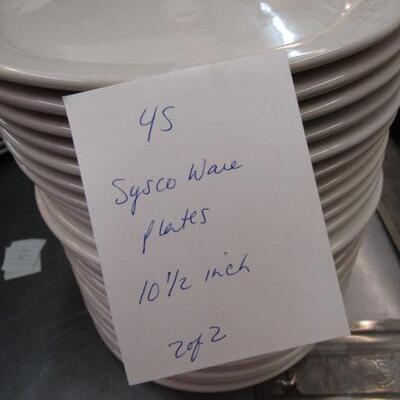 45 Sysco Ware Plates- 10 1/2 Inch (Choice #2 of 2)