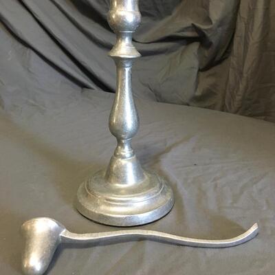 9 inch candle stick and snuffer 
