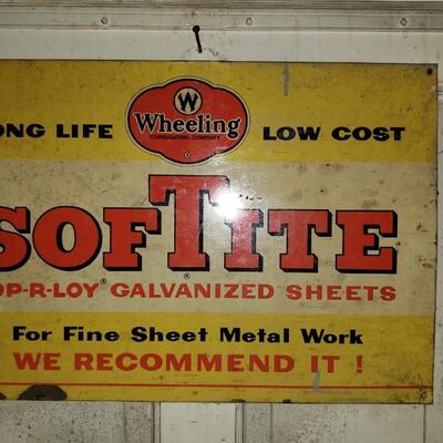 Metal advertising sign