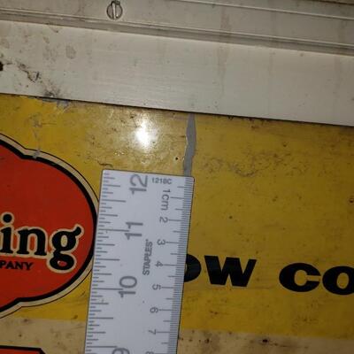 Metal advertising sign