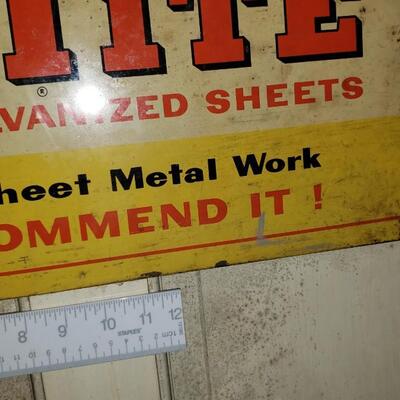 Metal advertising sign