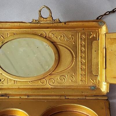 1920s Whiting and Davis Antique purse and compact 