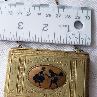 1920s Whiting and Davis Antique purse and compact 