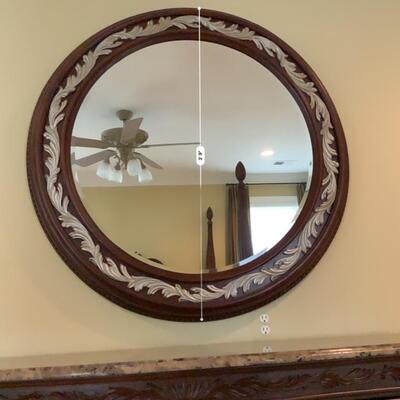 American Drew Bob Mackie Round Mirror