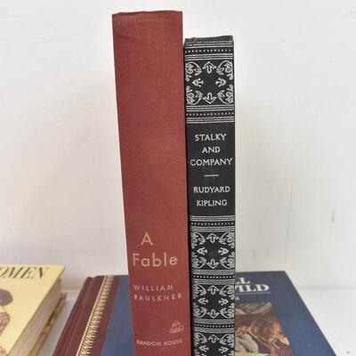 7 pc Hardcover Books Aesop's Fables -to- Little Women - Vintage