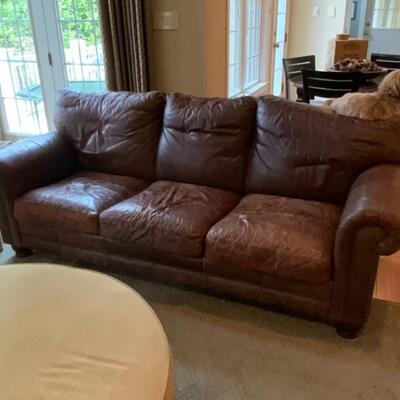 Brown Leather Couch 