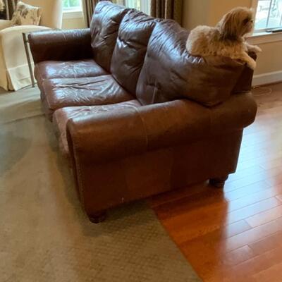 Brown Leather Couch 