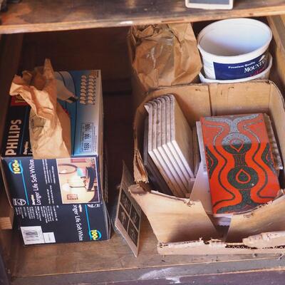 Lot 21 contents of cabinet #1