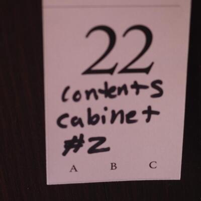 Lot 22 Contents of cabinet #2 all shelves