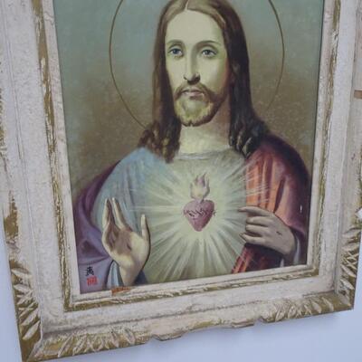 LOT 758  FRAMED JESUS PORTRAIT 