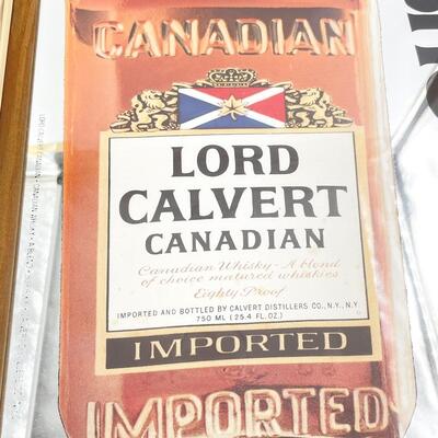 â€œSQUARE SHOOTERâ€ LORD CALVERT CANADIAN WHISKEY FRAMED MIRROR WALL ART