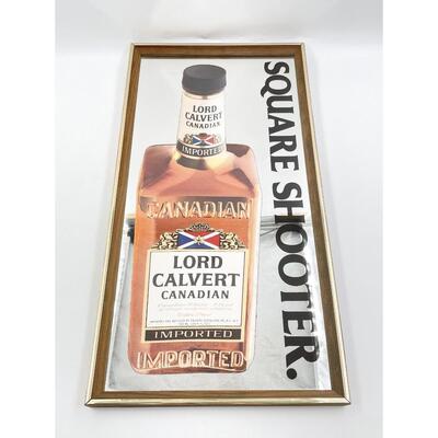 â€œSQUARE SHOOTERâ€ LORD CALVERT CANADIAN WHISKEY FRAMED MIRROR WALL ART