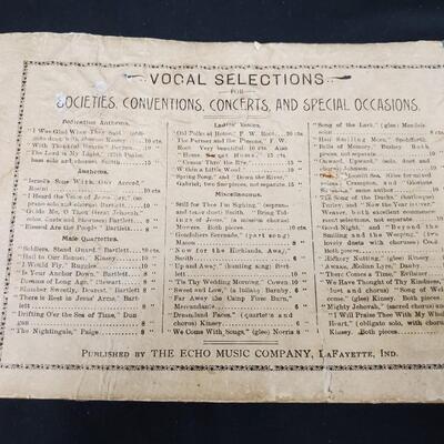 The Song Circle - The Echo Music Company    Copyright 1887