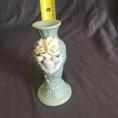 Porcelain cameo candle Holder 