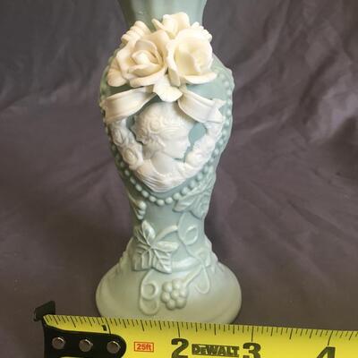 Porcelain cameo candle Holder 