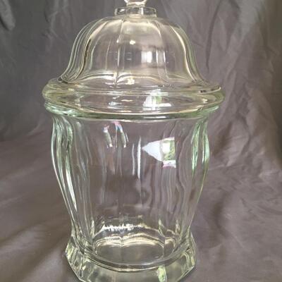 Vintage apothecary drugstore display jar w/lid