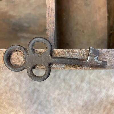 Item 3. Large Antique  18-19th Century Brazilian Voyage/Sea/Officers Trunk, footed, large dovetail, iron hinges, iron lock and key,...