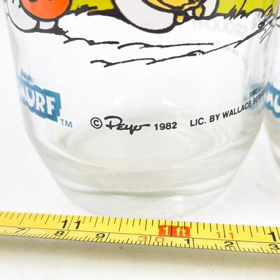 1982 SMURF COLLECTIBLE GLASSES (3)