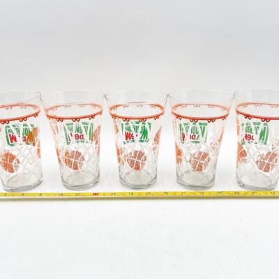 VINTAGE MOUNTAIN DEW BASKETBALL NET COLLECTIBLE GLASSES (5)